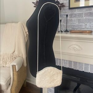 Carla Marchi Beaded Ivory Evening Wedding Bag